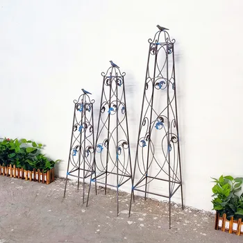 120/100/80cm, Torre, Obelisco Garden Trellis 3pc/set da Giardino in Metallo Piante Telaio Rampicante Rose in Ferro di Sostegno