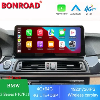 Bonroad Auto Android All-in-one Radio Stand Schermata del Lettore Multimediale Carplay Per BMW Serie 5 520d 525i F10/F11 2011-2017 Monitor