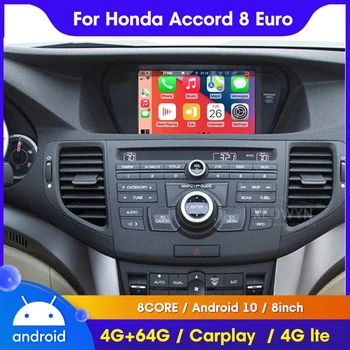Per la Acura TSX Per Honda Accord Euro Mk8 2009 2010 2011 2012 2013 2014 Android 10 Giocatore di Multimedia dell'Automobile di GPS della Radio di Apple Carplay