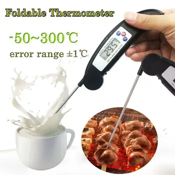 Pieghevole Elettronico Digitale Termometro da Cucina Cibi Cottura di Carne BBQ Grill Istante Lettura Termometro per la Casa, Campeggio, Strumenti